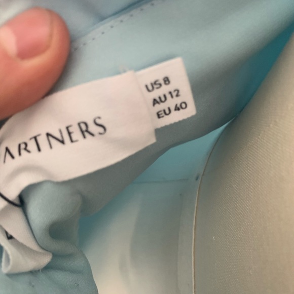 Fame and partners dress- black pleat v-neck with buttons - Picture 8 of 8